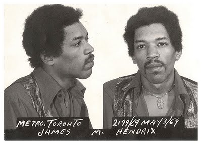 Jimi Hendrix's mug shot